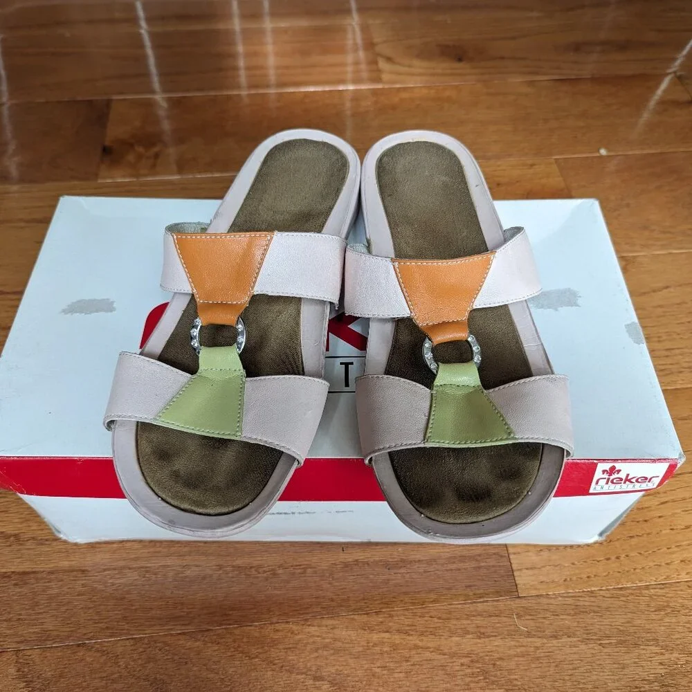 Rieker Antistress Sandals Leather EU Size 38 or US Size 7-7.5 - Picture 3 of 5